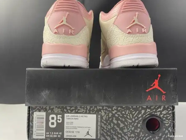 HYPE Sail Rust CK9246-116 (W) Jordan Air 3 Pink Retro 0520